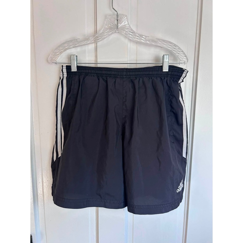 Adidas Athletic Shorts Mens Medium Black 3-Stripe Climalite